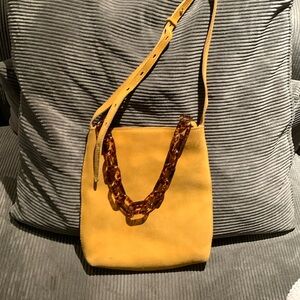 Madewell The Slim Brooklyn Crossbody Bag Yellow Suede